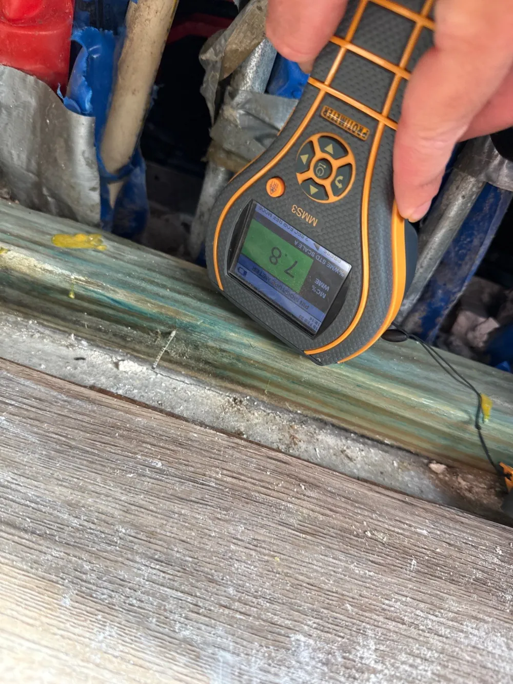 Hardwood floor drying in progress in Nashville, TN by Renew Restoration