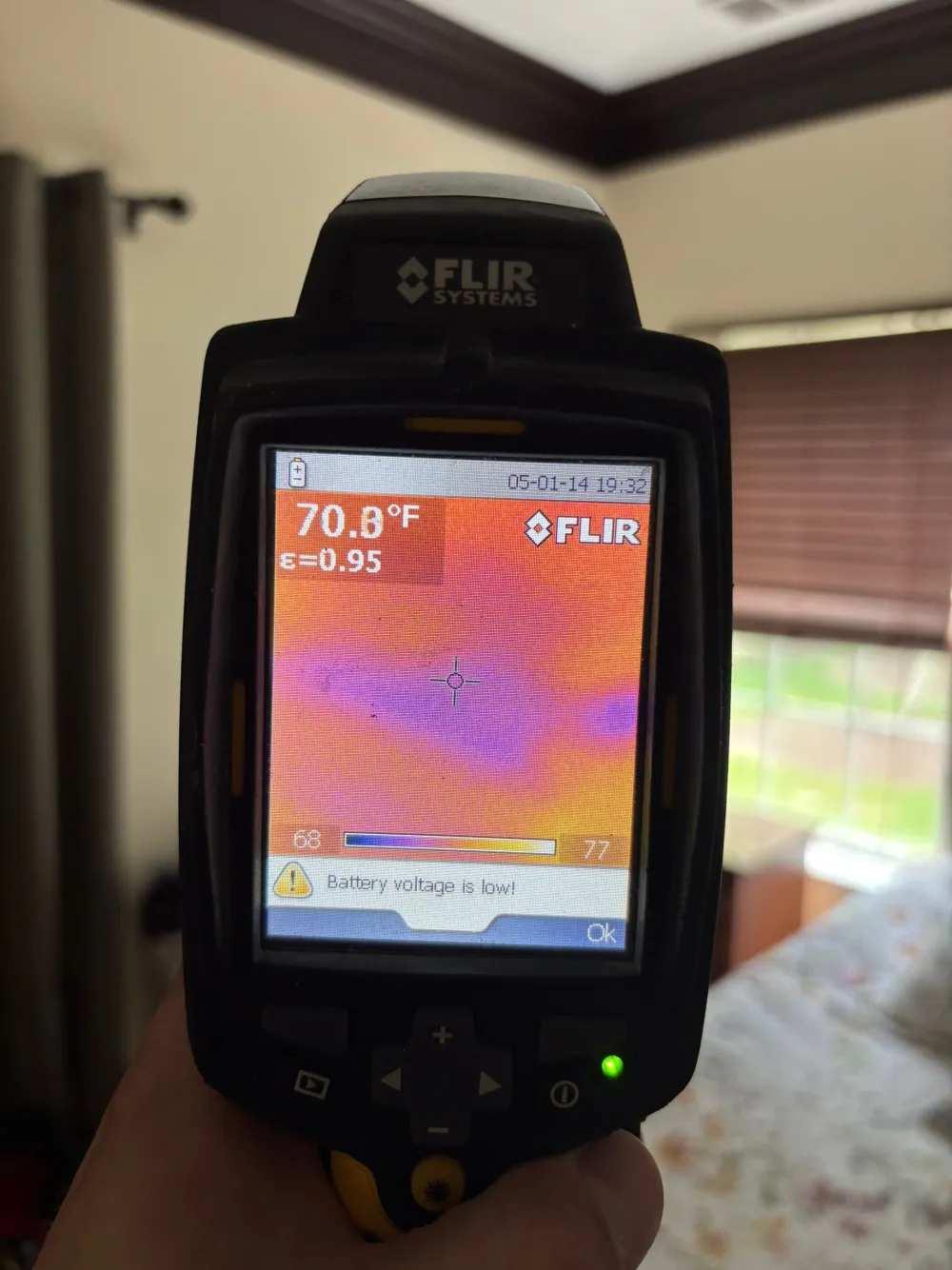 Renew technician scanning for a slab leak with an infrared camera in Nashville